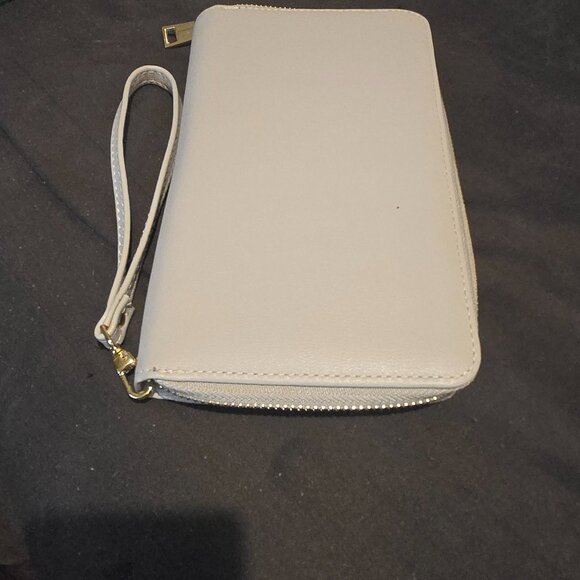 LARGE SIZE : CLUCI GRAY WOMENS 16 SLOT WALLET WRISTLET - Picture 5 of 7